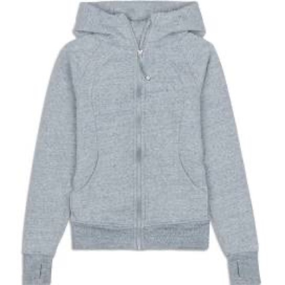 Lululemon grey scuba hoodie zip-up